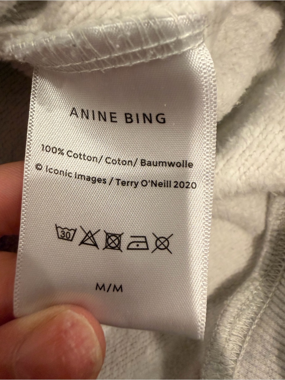 Anine Bing Sport light gray hoodie - Picture 3 of 4